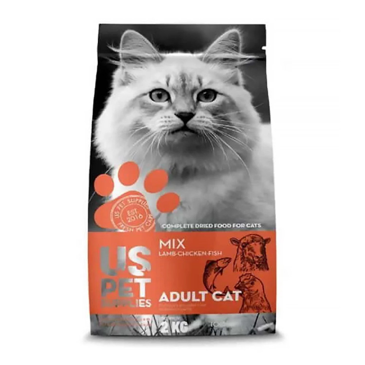 غذای خشک گربه بالغ یوس پت US PET میکس 2 کیلوگرم