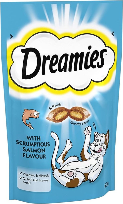 تشویقی گربه دریمیز طعم ماهی سالمون 60 گرم ا Dreamies Treat With salmon 60g
