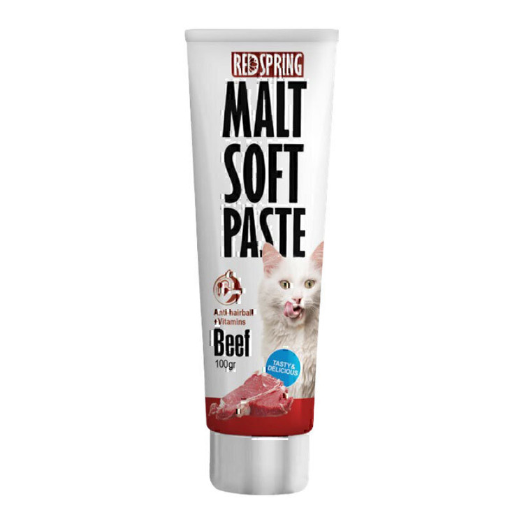 خمیر مالت گربه رداسپرینگ با طعم گوشت Redspring Malt Soft Paste Beef وزن 100 گرم
