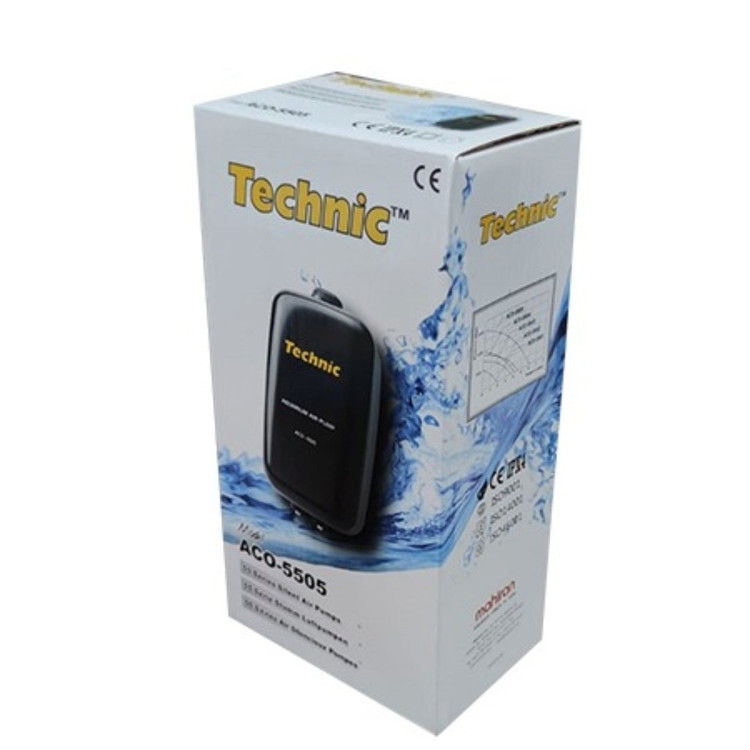 پمپ هوای دو خروجی آکواریوم ACO-5505 تکنیک