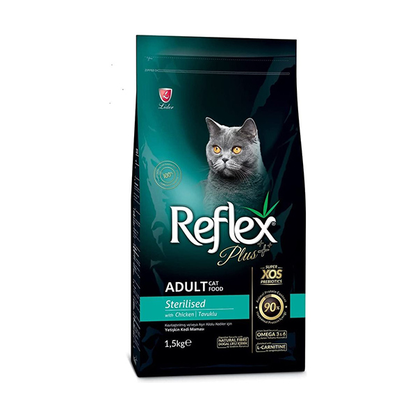 غذای خشک گربه عقیم شده رفلکس پلاس Reflex Plus با طعم مرغ وزن 1 کیلوگرم